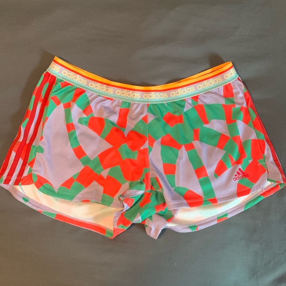 Adidas x Farm Rio Women's Colorful Athletic Running Shorts Size Large